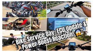 Bike service day ecu update amppower boost reaction 😨 [upl. by Alliuqal519]