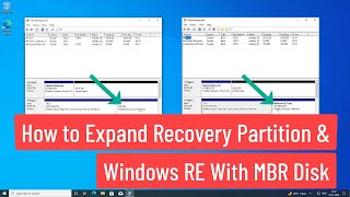 How to Expand Recovery Partition and Enable Windows RE With MBR Disk [upl. by Anilam]