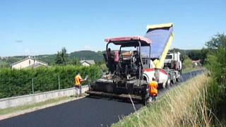 EIFFAGE travaux de voirie à Yssingeaux juillet 2016 [upl. by Anilahs]