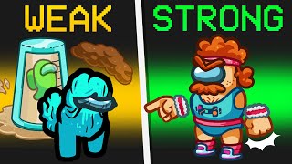 NEW WEAK vs STRONG IMPOSTER ROLE in Among Us Funny Mod [upl. by Lesslie]