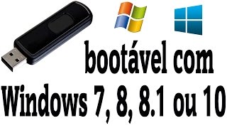 Como criar um pendrive de boot para instalar o Windows 7 8 81 ou 10 [upl. by Suivatra]