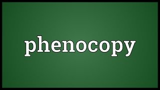 Phenocopy Meaning [upl. by Torrey165]