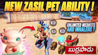 NEW ZASIL PET ABILITY TEST  UNLIMITED MEDKITSINHALERS  GARENA FREE FIRE TELUGU [upl. by Cohen]