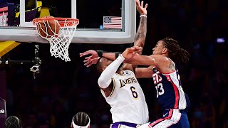 Claxton Clutch Lob Over LeBron Harden Trip Dub Christmas Game 2021 NBA Season Nets vs Lakers [upl. by Anatol]