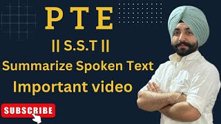 PTE SST summarize spoken test how to improve in 2023  Gurwinder sir [upl. by Aeki]