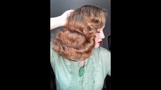 My Authentic 1940s Pin Curl Wet Set and Makeup Routine Tutorial [upl. by Rats]