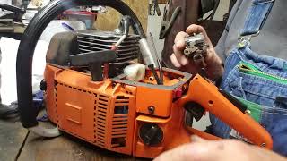 How to find chainsaw intake leaks Saw problems A story [upl. by Aticnemrac]