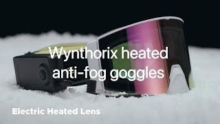 Wynthorix heated goggles snowmobile antifog magnetic interchangeable frameless 100 UV lens OTG [upl. by Arais]