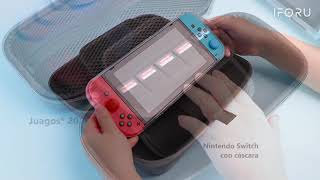 IFORU Kit De Accesorios Para Nintendo Switch Funda 17 En 1 [upl. by Miculek]