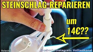 TEST STEINSCHLAG SELBST REPARIEREN Steinschlag Reparatur Set  Windshield Chip Repair DIY [upl. by Geis720]