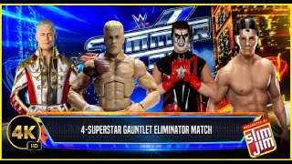 WWE 2K24 Cody Rhodes vs Stardust vs Undashing Cody Rhodes vs Elite Cody Gauntlet Ai Full Match 4K [upl. by Crutcher]