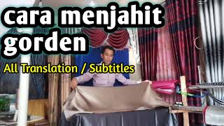 TUTORIAL cara menjahit horden gorden gordyn hordeng [upl. by Salhcin]