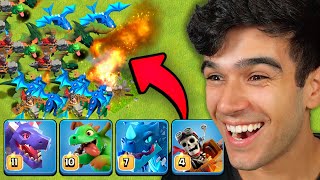 absurdo O que eu fiz só com dragões quebrou o Clash of Clans [upl. by Oalsecnew]