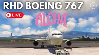 Kahului Maui to LAX NEW RHD Simulations Boeing 767300ER [upl. by Ellerahc542]