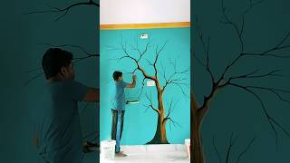 Wall painting designs🎨shortvideo short wallpaiting [upl. by Wells191]