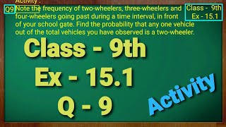 Class  9th Ex  151 Q9 Probability Maths NCERT CBSE [upl. by Dory624]