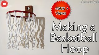 Making a Basketball hoop at home  Step by Step string tutorial  Cement Crafts [upl. by Alanah]