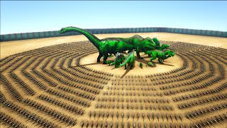 3000 Dilos VS All ARK Dinosaurs  Cantex [upl. by Elah]