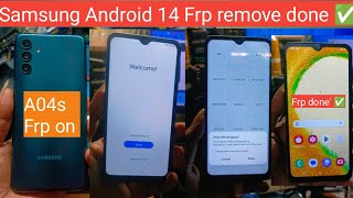 Samsung A04s Frp remove Android 14 ✅ SMA047f Frp remove Android 13 downgrade 2024 test point block🔑 [upl. by Genisia]