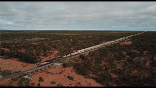 Massive Double Stacked Freight Trains Heart of the Trans Australian Railway [upl. by Annaert]