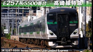 JR E257系5500番台 高崎線特急（尾久） JR E2575500 Series Takasaki Line Limited Express at OkuTokyo [upl. by Inah520]