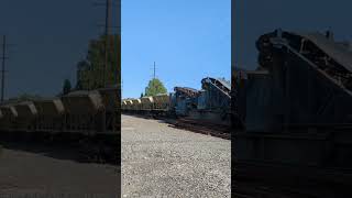 NS Ballast Train With 1095 Salute Passing Parked Loram Ballast Cleaner9082024 Hummelstown Pa [upl. by Paige973]