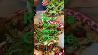 Pesto Ricotta Cheese Pizza food streetfood yummy foodie foodlover footballshorts foodvlog [upl. by Erialcyram]