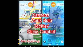 Pokemon Go Xerneas Mock Solo TackleClose Combat in Cloudy pokemon pokemongo [upl. by Tizes]