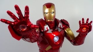 NECA 14 Scale Iron Man Mark 7 The Avengers 18 Inch Movie Figure Review [upl. by Eirrot]