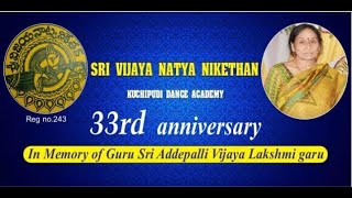 Sri Vijaya Natya Nikethan  33rd Anniversary  LIVE [upl. by Groot6]