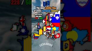 The most similar flag of every european country viralvideo geography europe flags usa romania [upl. by Elolcin]