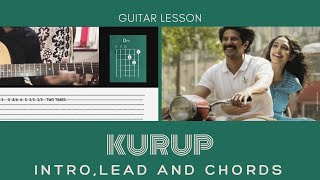 Pakaliravukal Full Guitar Lesson  Kurup  Intro  Lead  Chords  Sushin Shyam Sudhi Suresh [upl. by Hguh204]