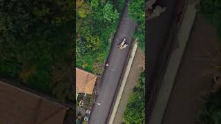 The Toboggan sledges are operated by two drivers quotCarreiros” DJI VisitMadeiraOfficial [upl. by Leber834]