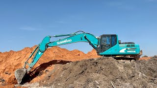 SUNWARD SWE210E Excavator Loading Dump Truck 5Ton [upl. by Armillda823]