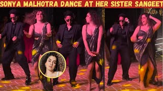 Sanya Malhotra Dance at her sister Sangeet Function [upl. by Gunter]