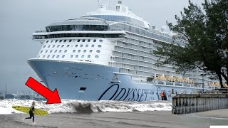 Massive CRUISE SHIP creates Mini TSUNAMI Wave [upl. by Lorollas]