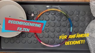 Filzanleitung Regenbogenring für Anfänger  Bastelset Trolle und Wolle  Madame Pünktchen [upl. by Nodnalb690]