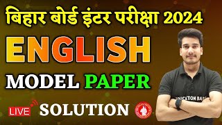 English Class 12 Official Model Paper 2024 Bihar Board  Class 12th English Model Paper Answer Key [upl. by Iegres]