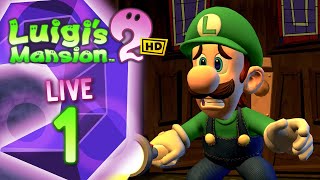 MANIERO TENEBROSO  Luigis Mansion 2 HD ITA  Live 1 [upl. by Nilhtac]