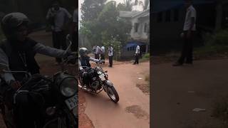 Girls driving skill boys expression 🤣 College life kerala royalenfield womenpower manasilaayo [upl. by Shandra]