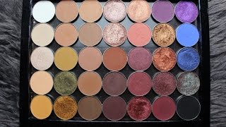 Makeup Geek Eyeshadow Swatches No Talking  IamJocie [upl. by Dayna]