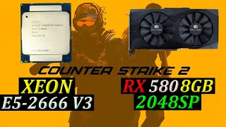 XEON E5 2666 V3  RX 580 8GB 2048SP  COUNTER STRIKE 2  CS2 Competitive Settings 1080p [upl. by Krilov]