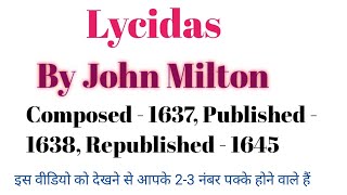 Lycidas by John Milton [upl. by Matthei920]