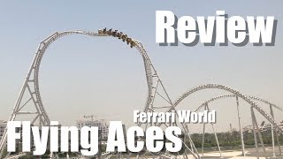 Review Flying Aces  Ferrari World Abu Dhabi  Intamin Wing Coaster [upl. by Bertine]