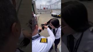 Pilot 🧑‍✈️ solo well come Long hair to Short haircut 💇‍♀️by Staff 😱 youtubeshorts buzzcutvideos [upl. by Oirasec755]