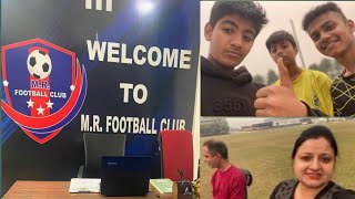 Football trial M R football club Hasanpur Jhajjar  shivanivlogs football vlogs [upl. by Jesh]