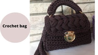 Crochet bag with tshirt yarn [upl. by Danila779]