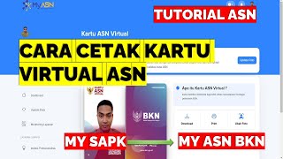 CARA CETAK KARTU VIRTUAL ASN DI MY ASN [upl. by Yelwar]