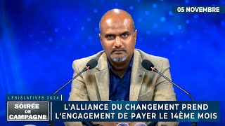 « Soirée de Campagne »  LAlliance du Changement prend lengagement de payer le 14ème mois [upl. by Ventre]