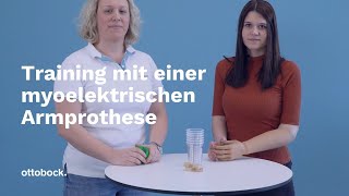 Übungen mit einer myoelektrischen Armprothese I Ottobock [upl. by Atlas]